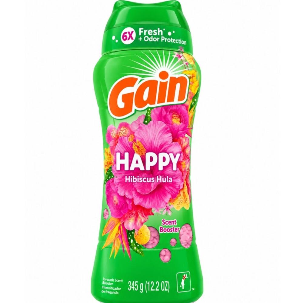 Gain Happy Hibiscus Hula In-Wash Scent Booster Beads 12.2 oz 345g NEW SEALED